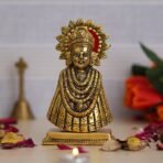 Webelkart Premium Baba Khatu Shyam ji Idol Statue Showpiece for Home and Pooja Decoration | Khatu Shyam Murti for Home and Car Dashboard | Diwali Corporate Gifting (Gold, 6.5 Inches) - Fast Shipping to USA & Canada