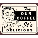 Sehaz Artworks Home Decor Items | Room Decor | Wall Decor | living Room Decorative Items | ItsDelicious' Rust Looks Wall Sign for Wall Decoration Tin Sign (MDF, 30 cm x 20 cm x 0.3 cm) - Fast Shipping to USA & Canada