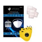 Xtore Certified N99 FDA CE Washable Mask with Replaceable 5 layer filter (2 mask 4 Filter, Bright Yellow) - Fast Shipping to USA & Canada