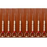 CraftVatika Diwali Decoration Items for Home Decor, Wall Hanging Tealight Candle Holder Set of 8 Latkans Toran for Home Door Wall Decoration, Red Rose Latkan Toran, Diwali Deepawali Gifts - Fast Shipping to USA & Canada