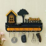 Webelkart Premium Stylish Wooden Sweet Home Keys Hanger for Wall Decor/Key Holder for Home Decoration/Key Chain for Office Decor, Key Holder for Wall (28 Cm x 18 Cm) - Fast Shipping to USA & Canada