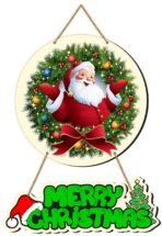 Webelkart " Merry Christmas Printed Wall Hanging/Door Hanging For Home And Christmas Decorations Items/Christmas Wall decor items/church decoration items (Design 1) - Fast Shipping to USA & Canada