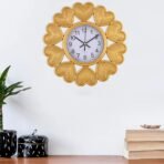 Xtore Modern Round Wall Clock with Luxurious Golden Finish (Pack of 1, Golden) - Fast Shipping to USA & Canada