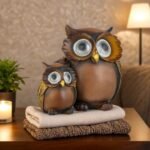 Global Grabbers Owl Statue for Good Luck Showpiece Home Decor Items for Living Room and Gifts (Brown) - Fast Shipping to USA, Canada & India