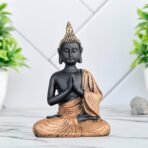 Global Grabbers New Namaste Praying Buddha Statue showpiece Idol Home Decor Items for Living Room and Gifts-BRO_BLK-DB14 - Fast Shipping to USA, Canada & India