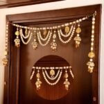 CraftVatika Elegant Toran for Main Door,Diwali Torans for Entrance Door Decoration Items Hanging,Door Toran for Main Door,Bandarwal for Home,Mandir Toran,Thoranam DECOR for Main Doors,Gold,92.4cm - Fast Shipping to USA & Canada