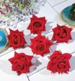 VRB DecTM (Pack of 6) Artificial Rose Velvet Flowers Fake Water Floating Flowers for Pooja Thali, Festival and Events, Home Decor,Diwali Decoration Items and DIY (Red, 6) - Fast Shipping to USA & Canada
