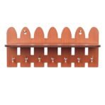 Sehaz Artworks GardenFence-Brown-KeyHolder Wooden Key Holder (7 Hooks) - Fast Shipping to USA & Canada