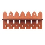 Sehaz Artworks GardenFence-Brown-KeyHolder Wooden Key Holder (7 Hooks) - Fast Shipping to USA & Canada