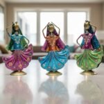 CraftVatika Home Decoration Items for Living Room, Home Decor Items, Rajasthani Dancing Doll Showpieces,House Warming Gifts for Living Room, Bed Room,Wedding, Return Gift for Women, Set of 3 - Fast Shipping to USA & Canada