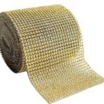 VRB Dec 9 Mtrs Artificial Pearls Bead Moti Pearls Bead Lace for Jewellery Making, Lace for Decoration,Resin Art, Crafting, Scrap Booking and Embroidery DIY Craft (24 Line Golden - 9 Mtr - 1 Pack) - Fast Shipping to USA & Canada