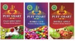 PUFF SMART Premium Herbal Flavor Paan Kiwi Mint, Double Apple, Bubblegum (Pack of 3) (100% Nicotine and Tobacco Free) - Fast Shipping to USA & Canada