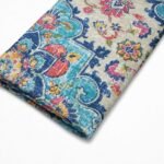 Jaipuri Handmade Floral Printed Fabric (Multicolor, 60" Width) (2.5 mtr) - Fast Shipping to USA & Canada