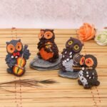 JaipurCrafts Polyresin Musical Owl Family Figurine Set, 3.50 in, Multicolour, 4 Piece - Fast Shipping to USA & Canada