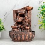 Global Grabbers Polyresin Table Top Indoor Outdoor Water Fall Fountain with LED Lights Home Decor Decoration Gift Gifting Items-A_COP-SG15 - Fast Shipping to USA, Canada & India