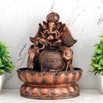 Global Grabbers Polyresin Table Top Indoor Outdoor Water Fall Fountain with LED Lights Home Decor Decoration Gift Gifting Items-A_COP-SF42 - Fast Shipping to USA, Canada & India