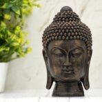 Global Grabbers New face Head Buddha Statue showpiece Idol Home Decor Items for Living Room and Gifts (Antique Copper) - Fast Shipping to USA, Canada & India