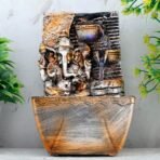 Global Grabbers Polyresin Table Top Indoor Outdoor Water Fall Fountain with LED Lights Home Decor Decoration Gift Gifting Items-A_ORG-SF21 - Fast Shipping to USA, Canada & India