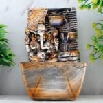 Global Grabbers Polyresin Table Top Indoor Outdoor Water Fall Fountain with LED Lights Home Decor Decoration Gift Gifting Items-A_ORG-SF21 - Fast Shipping to USA, Canada & India