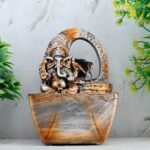 Global Grabbers Polyresin Table Top Indoor Outdoor Water Fall Fountain with LED Lights Home Decor Decoration Gift Gifting Items-A_ORG-SF25 - Fast Shipping to USA, Canada & India
