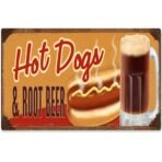 Sehaz Artworks Home Decor Items | Room Decor | Wall Decor | living Room Decorative Items | HotDogRootBeer' Rust Looks Wall Sign for Wall Decoration Tin Sign (MDF, 30 cm x 20 cm x 0.3 cm) - Fast Shipping to USA & Canada