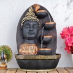 Global Grabbers Polyresin Table Top Indoor Outdoor Water Fall Fountain with LED Lights Home Decor Decoration Gift Gifting Items-GOL_BRO-B5-(000) - Fast Shipping to USA, Canada & India