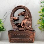 Global Grabbers Polyresin Table Top Indoor Outdoor Water Fall Fountain with LED Lights Home Decor Decoration Gift Gifting Items-A_COP-S2 - Fast Shipping to USA, Canada & India