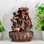 Global Grabbers Polyresin Table Top Indoor Outdoor Water Fall Fountain with LED Lights Home Decor Decoration Gift Gifting Items-A_COP-WF-SF45 - Fast Shipping to USA, Canada & India