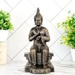 Global Grabbers New Buddha Statue showpiece Idol Home Decor Items for Living Room and Gifts (Antique Golden) - Fast Shipping to USA, Canada & India
