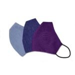 Xtore Cotton Reuseable Face Mask (Light Blue, Violet, & Dark Blue, Without Valve, Pack of 3) for Unisex - Fast Shipping to USA & Canada