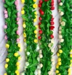 VRB Dec 1 Pcs Artificial Flowers Vine Blossom/Roses Garland Fake (6 Ft) Flowers Fabric Roses/Blossom Garland For Wedding Decor Diwali/Ganpati/Garden Wall Valentine (Multi Orchid Garland Vines), 6 Feet - Fast Shipping to USA & Canada