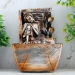 Global Grabbers Polyresin Table Top Indoor Outdoor Water Fall Fountain with LED Lights Home Decor Decoration Gift Gifting Items-A_ORG-SF23 - Fast Shipping to USA, Canada & India