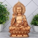 Global Grabbers New Sitting Buddha Statue showpiece Idol Home Decor Items for Living Room and Gifts (Golden 2) - Fast Shipping to USA, Canada & India