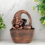 Global Grabbers Polyresin Table Top Indoor Outdoor Water Fall Fountain with LED Lights Home Decor Decoration Gift Gifting Items-A_COP-SF25 - Fast Shipping to USA, Canada & India