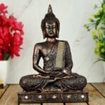 Global Grabbers New 25 Centimetre Meditating Sitting Buddha Statue showpiece Idol Home Decor Items for Living Room and Gifts (A_COP) - Fast Shipping to USA, Canada & India