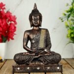 Global Grabbers New 25 Centimetre Meditating Sitting Buddha Statue showpiece Idol Home Decor Items for Living Room and Gifts (A_COP) - Fast Shipping to USA, Canada & India