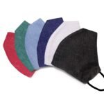 Xtore Cotton Reuseable Mask (Red, Green, Blue, White, & Black, Without Valve, 6 Pieces) for Unisex - Fast Shipping to USA & Canada