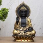 Global Grabbers New Sitting Buddha Statue showpiece Idol Home Decor Items for Living Room and Gifts (Black Golden) - Fast Shipping to USA, Canada & India