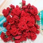 VRB DecTM 50 Pcs Artificial Fabric Rose Fake Flowers Water Floating Flowers,Festival and Events, Home, Table, Bedroom, Pooja Room Decoration Items and DIY. (Red) - Fast Shipping to USA & Canada