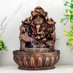 Global Grabbers Polyresin Table Top Indoor Outdoor Water Fall Fountain with LED Lights Home Decor Decoration Gift Gifting Items-A_COP-SF43 - Fast Shipping to USA, Canada & India