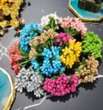 VRB Dec Plastic Pack Of 144 Artificial Pollen Flowers For Art And Craft Tiara Headband Jewellery Making Pack Of 144 Pollens (Multicolor) - Fast Shipping to USA & Canada