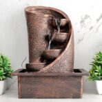 Global Grabbers Polyresin Table Top Indoor Outdoor Water Fall Fountain with LED Lights Home Decor Decoration Gift Gifting Items-A_COP-SF32 - Fast Shipping to USA, Canada & India