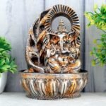 Global Grabbers Polyresin Table Top Indoor Outdoor Water Fall Fountain with LED Lights Home Decor Decoration Gift Gifting Items-A_ORG-SF101 - Fast Shipping to USA, Canada & India